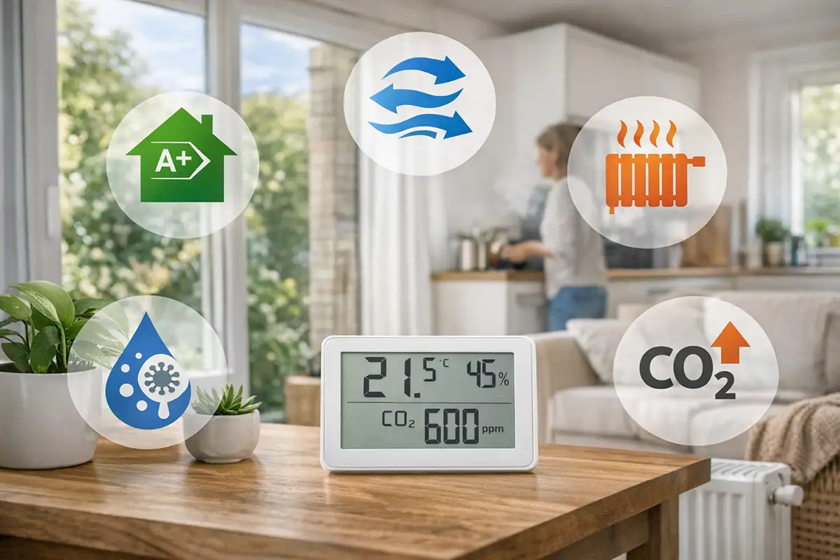 Indendørs klima med CO2 overvågning